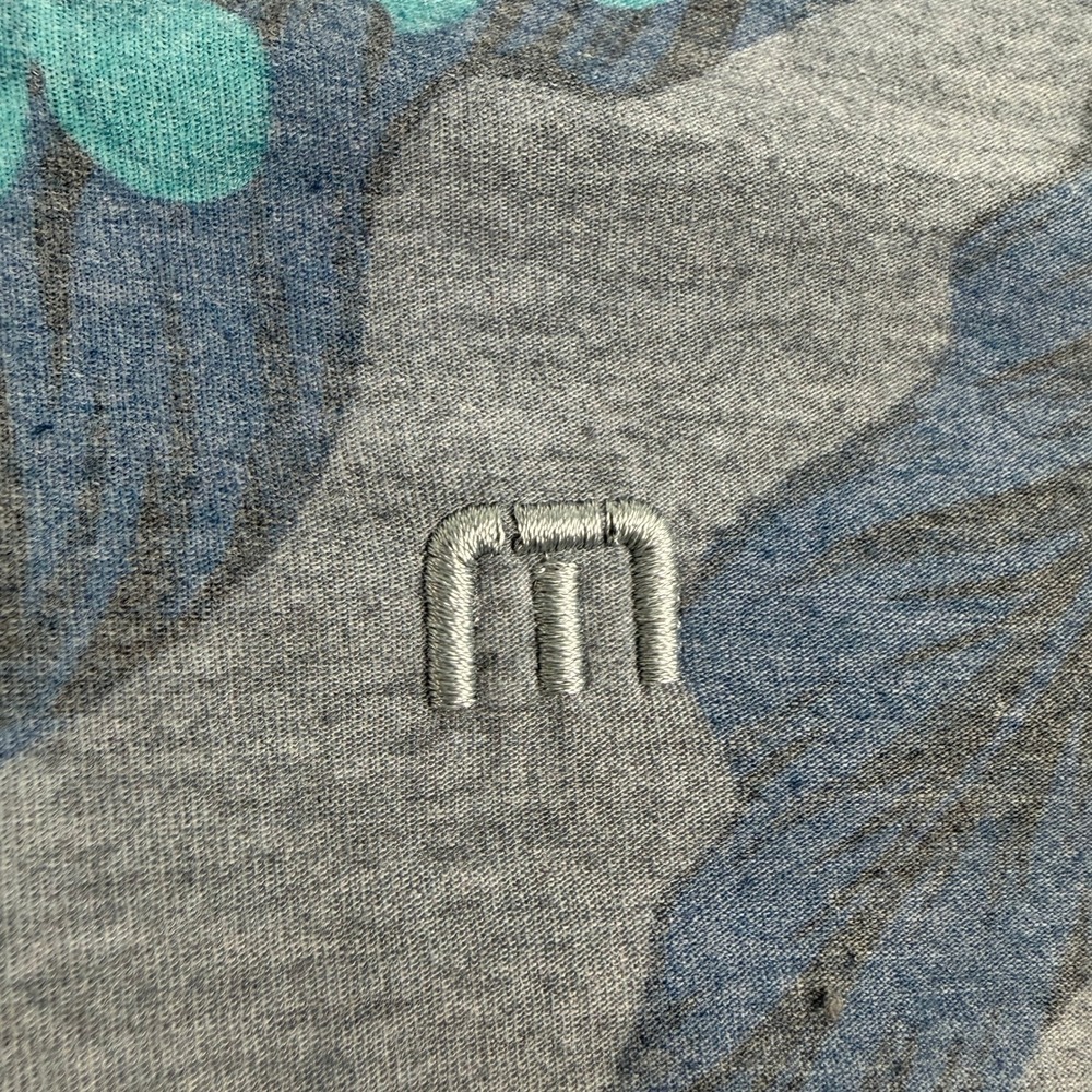 Travis‎ Mathew Polo Shirt Mens L Gray Blue Floral Tropical Golf Short Sleeve USA - Picture 5 of 9